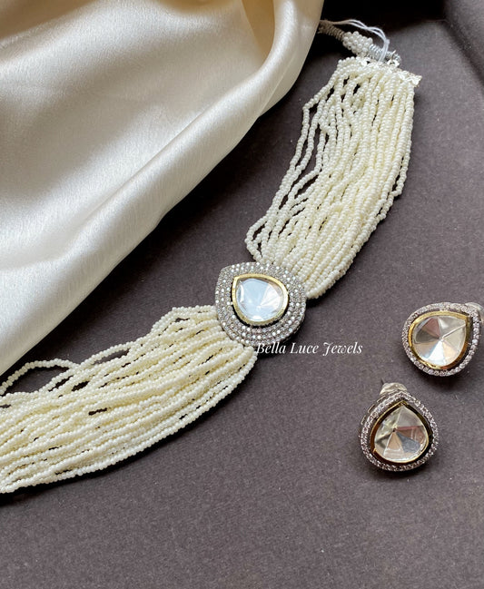 Sana Polki Choker Necklace Set