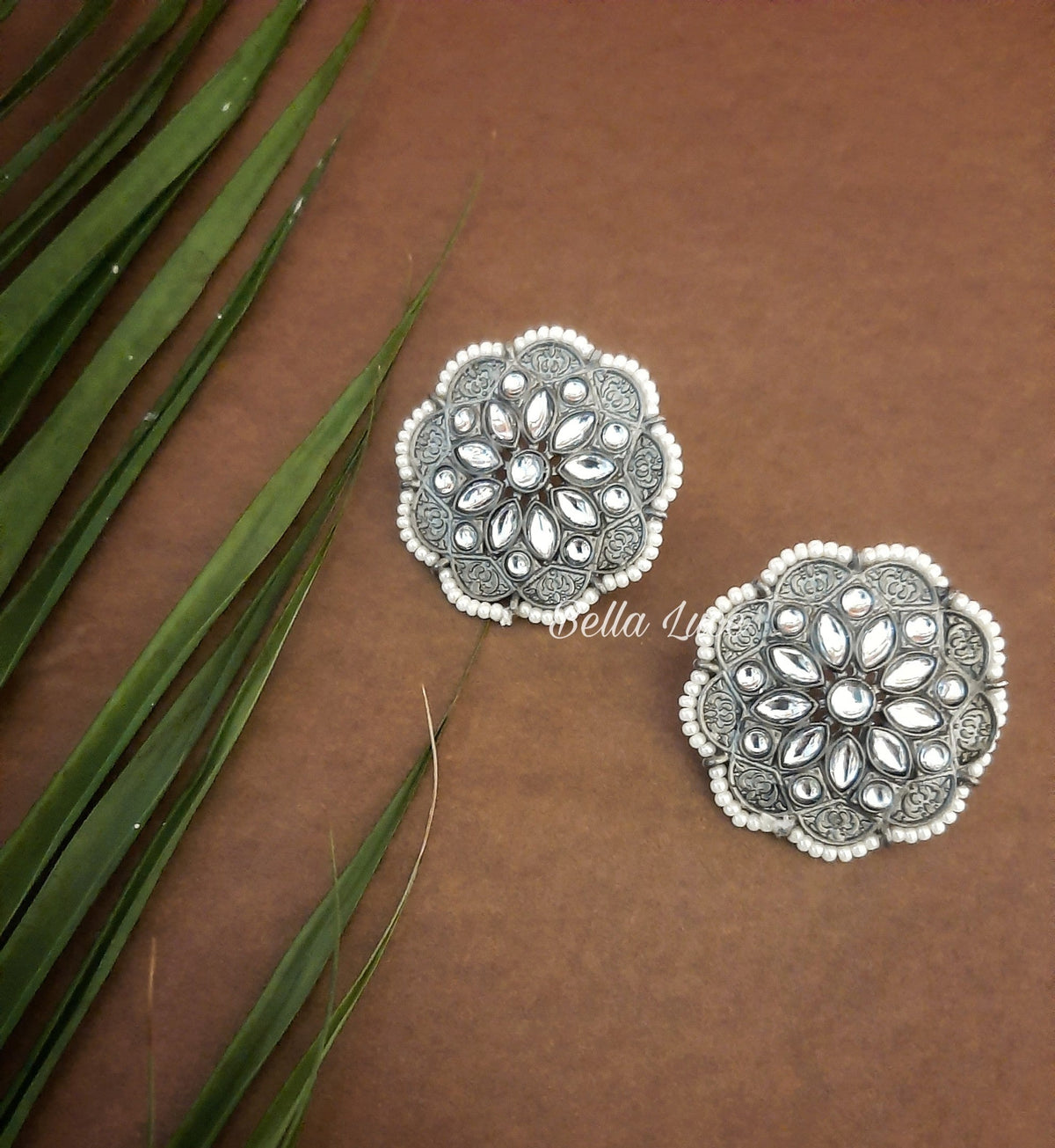 Kalki Silver Studs Earings
